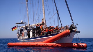 Das Segelboot Nadir einer zivilen Rettungsmission.