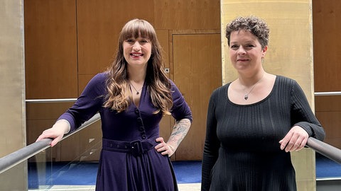 Heidi Reichinnek, Fraktionsvorsitzende Die Linke im Bundestag und Bianca Schwarz, ARD-Hauptstadtkorrespondentin