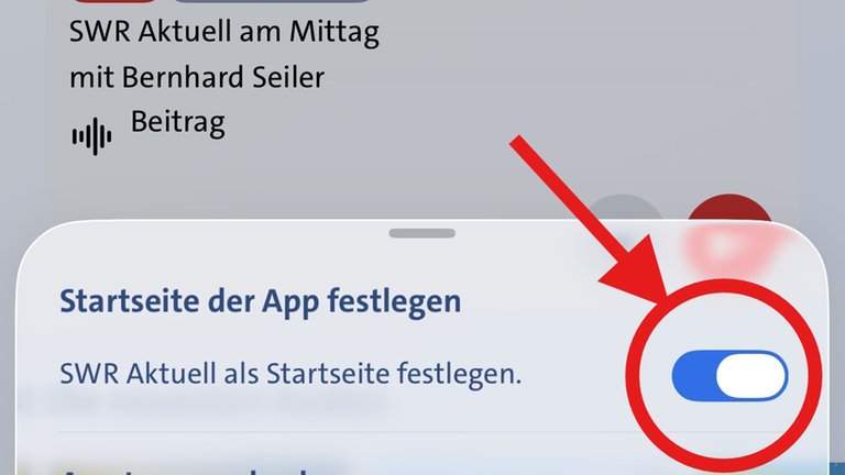 Ein Menü bietet Individualisierungsmöglichkeiten in der App ARD Sounds.