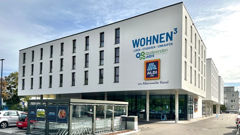 Mieten für Studierende: Das neue Wohnheim in Landau über einer Aldi Süd-Filale.
