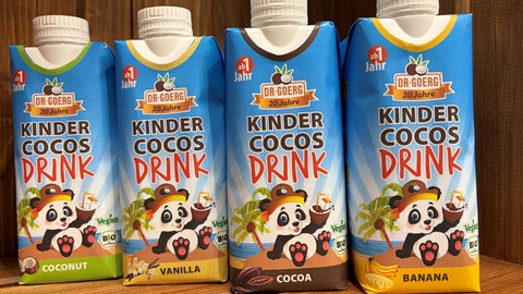 Ein Kindergetränk ohne Zuckerzusatz auf der Biofach in verschienenen Geschmacksrichtungen: Die Kokosnuss spielt bei der Firma Dr. Goerg aus Montabaur die Hauptrolle.