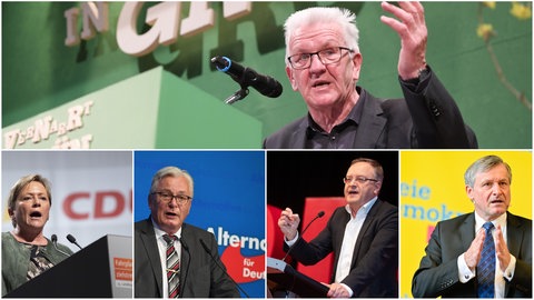 Spitzenpolitiker in BW sind zu sehen.