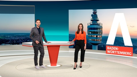 Stefanie Haiber und Georg Bruder im SWR Aktuell Studio