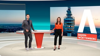Stefanie Haiber und Georg Bruder im SWR Aktuell Studio