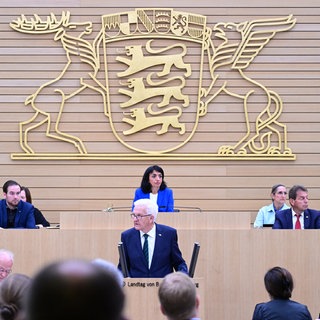 Symbolbild: Winfried Kretschmann (Bündnis 90Die Grünen), Ministerpräsident von Baden-Württemberg, spricht im Landtag. Am Dienstag, 19.12., soll dort ein Gleichbehandlungsgesetz Thema sein.
