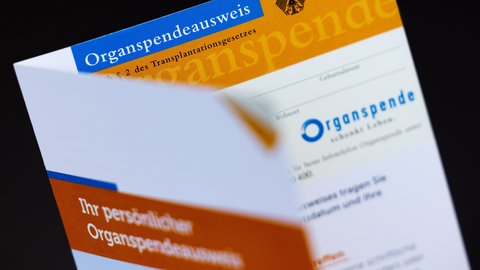 Ein Organspendeausweis, aufgenommen zum Tag der Organspende am 3. Juni 2023.