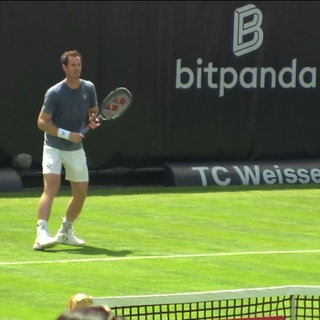 Andy Murray in der Qualifikation beim Rasen-Turnier in Weissenhof