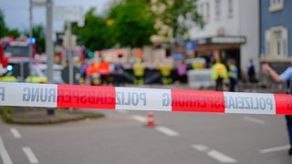 Unfallstelle an einer Ampel in Nürtingen.