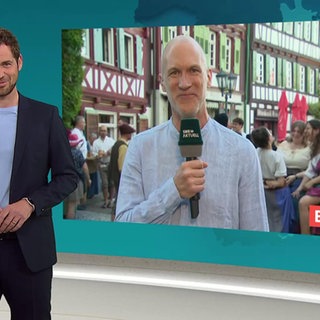 Nachrichtensprecher Georg Bruder und der Korrespodent Henning Mohr