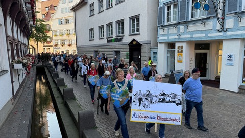 In Biberach folgten rund 120 Menschen dem Aufruf von Fridays for Future und schlossen sich der Demonstration an.