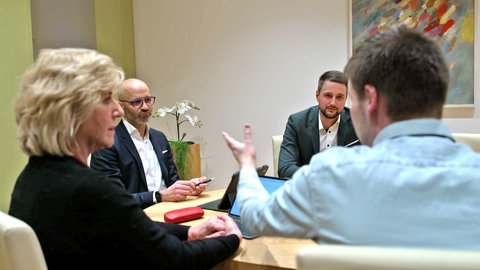 Die Fraktionschefs von Hüfingen treffen sich vor der Gemeindratssitzung.