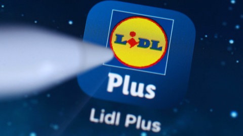 Eine Lidl Plus App, aufgenommen auf einem iPad.