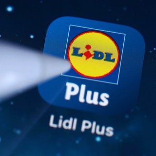 Eine Lidl Plus App, aufgenommen auf einem iPad.