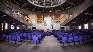 Der Plenarsaal des Reichstagsgebäude. Durch die Wahlrechtsreform wird der 21. Bundestag deutlich kleiner. 