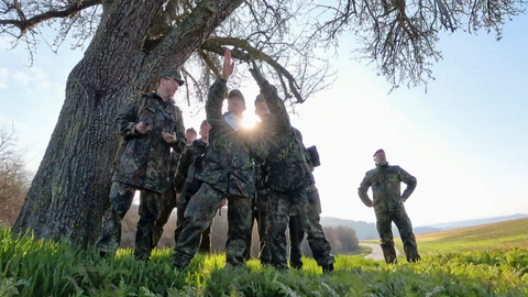Reservisten aus BW bei einer Militärübung
