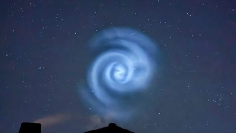 Die rätselhafte Spirale am Nachthimmel waren Überreste einer Rakete von Elon Musk