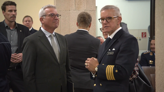 Innenminister Thomas Strobl (CDU) und der Landeskommandeur der Bundeswehr, Michael Giss (Archivbild)