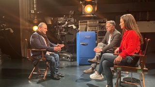 Mohamed Zakzak im Gespräch mit den SWR-Journalisten Henning Otte und Alexandra Gondorf.