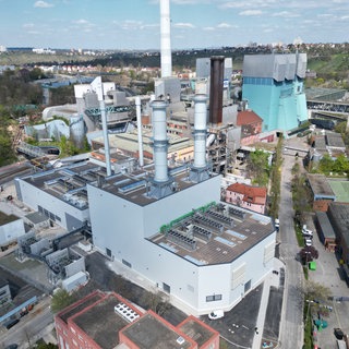 Ein neues Gaskraftwerk des Energieversorgers EnBW, das auch wasserstofffähig ist.