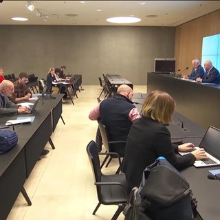 Bei der Landespressekonferenz Baden-Württemberg