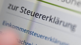 Die Eingabe des Steuerportals Elster, dargestellt auf einem Computerbildschirm.