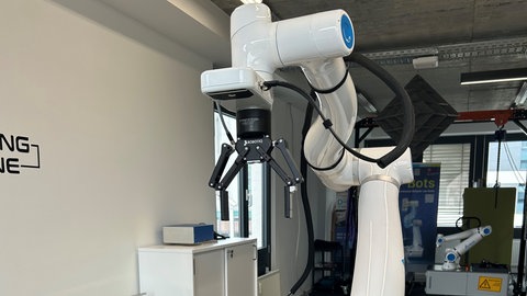 Ein Roboter-Greifarm von Delta