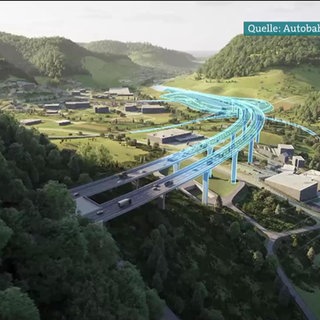 Animation einer Autobahnbrücke