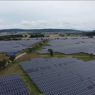 Blick auf den Solarpark