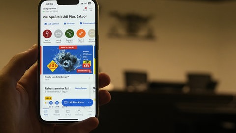 Mit der Lidl-Plus-App bekommen Nutzerinnen und Nutzer personalisierte Angebote.