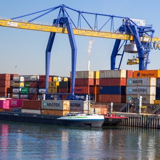 Der Hafen in Mannheim gilt als einer der bedeutensten Binnenhäfen in Europa. Die EU und die USA hatten sich zuvor auf eine Grundsatzvereinbarung zur Entschärfung des Zollkonflikts geeinigt