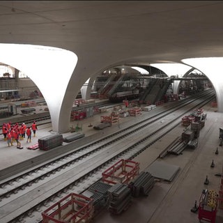 Eine Baustelle des Stuttgart-21 Projekts