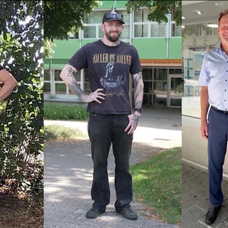 Drei verschiedene neue Parteimitglieder in einem Bild: Elfriede Kreutter, Birger Bär und Yannic Walheim.