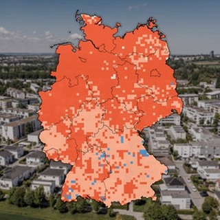 Luftaufnahme einer modernen Wohnsiedlung in Ludwigsburg