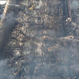 Fläche in Freiburg nach einem Großbrand