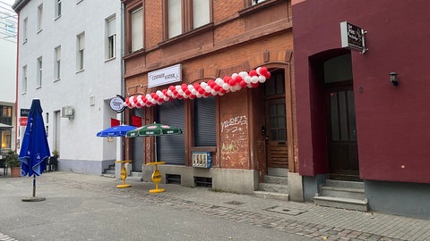 Der Tatort in den Mannheimer Quadraten am Sonntagmorgen.