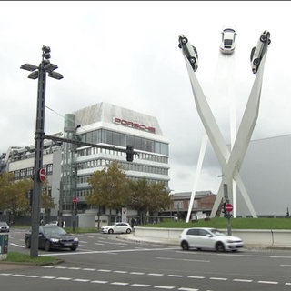 Blick auf Porsche Gebäude