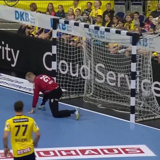 Handballer auf dem Feld