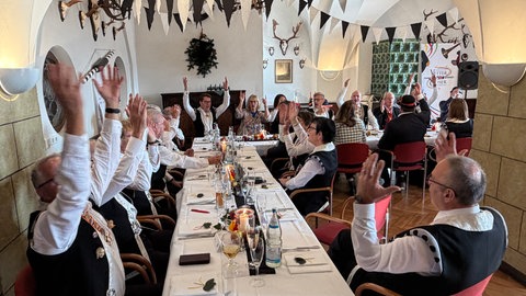 Zum ersten Mal hat der Präsident der Narrenzunft Vetter Guser, Albrecht Prinz von Hohenzollern, zum Auftakt der Fasnet ins Schloss eingeladen.