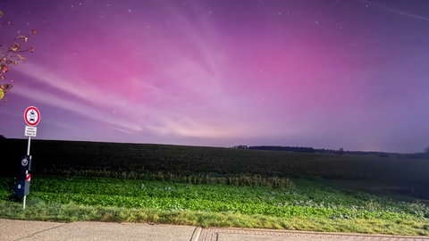 Auch in Oberderdingen (Kreis Karlsruhe) waren die Polarlichter zu sehen