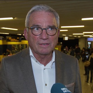 Innenminister Thomas Strobl wird interviewt