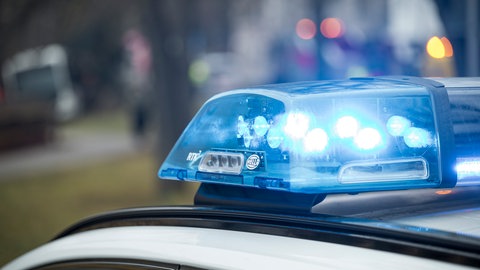 Blaulicht eines Polizeiautos.