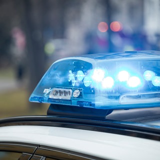 Blaulicht eines Polizeiautos.