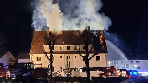 Hausbrand in Bonndorf an Silvester. Eine Person kam ums Leben.