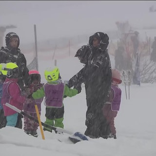 Kinder beim Skikurs am Feldberg