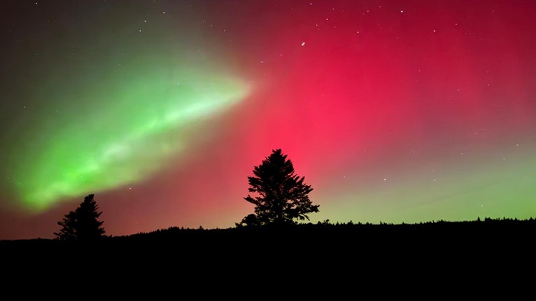 Polarlichter in Bad Wildbad vom Sommerberg 