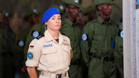 Polizeihauptkomissarin Linda Schulz im Einsatz in Somalia
