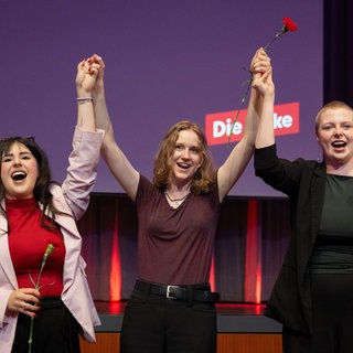 Das Spitzentrio der Linken zur Landtagswahl in Baden-Württemberg 2026