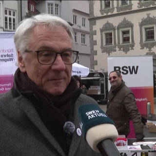 Joachim Tabler von der Partei BSW: Wie BSW, Freie Wähler und Volt um Stimmen kämpfen
