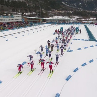 Skiläuferinnen auf den olympischen Winterspielen