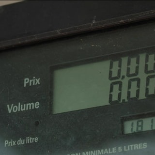 Die Preisanzeige einer Zapfsäule